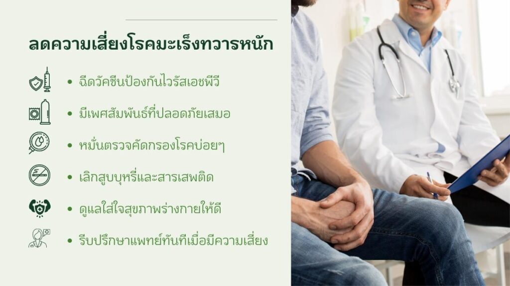 การป้องกันและลดความเสี่ยง มะเร็งทวารหนัก