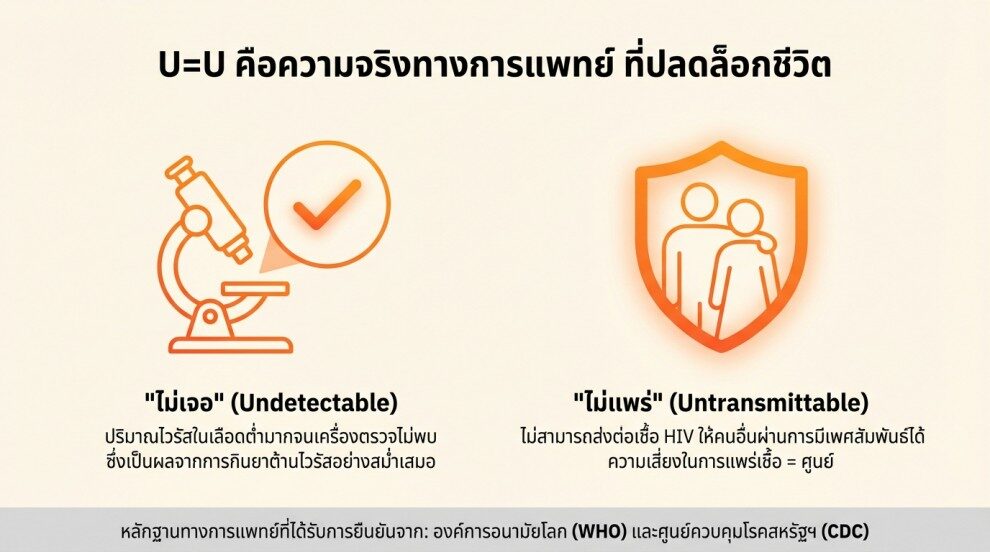 ไม่เจอเท่ากับไม่แพร่ ช่วยเปลี่ยนชีวิตได้อย่างไร? มุมมองใหม่ของผู้มีเชื้อ HIV