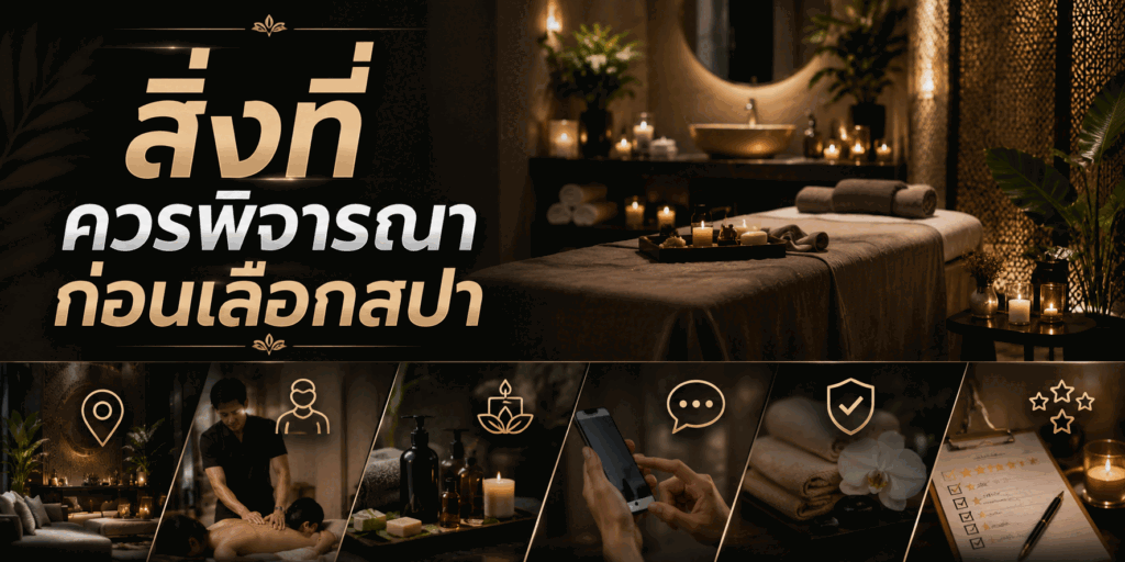 สิ่งที่ควรพิจารณาก่อนเลือกสปา