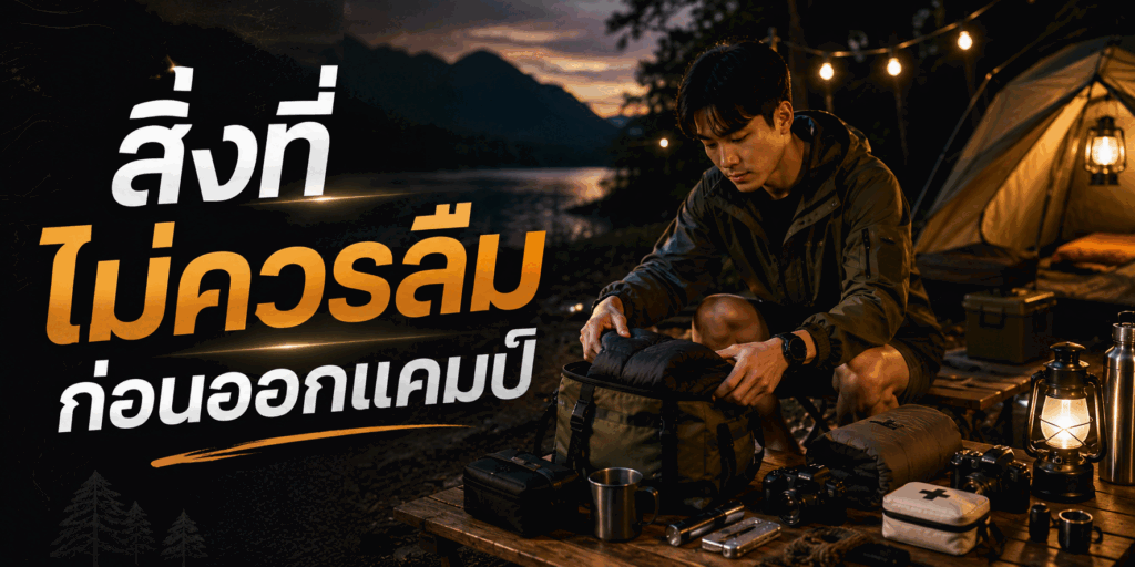 สิ่งที่ไม่ควรลืมก่อนออกแคมป์