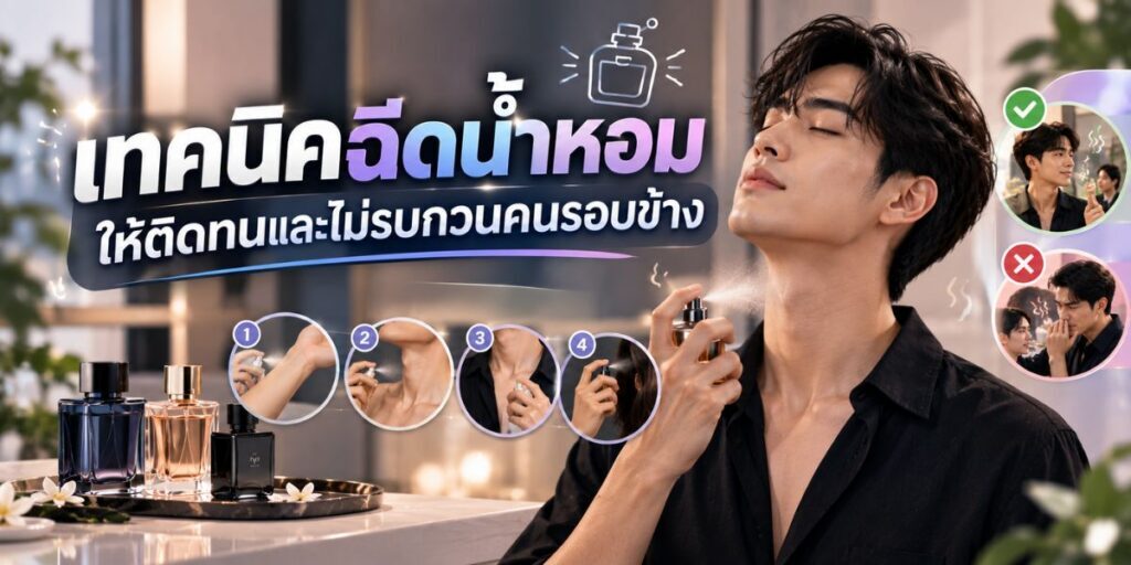 เทคนิคฉีดน้ำหอมให้ติดทนและไม่รบกวนคนรอบข้าง