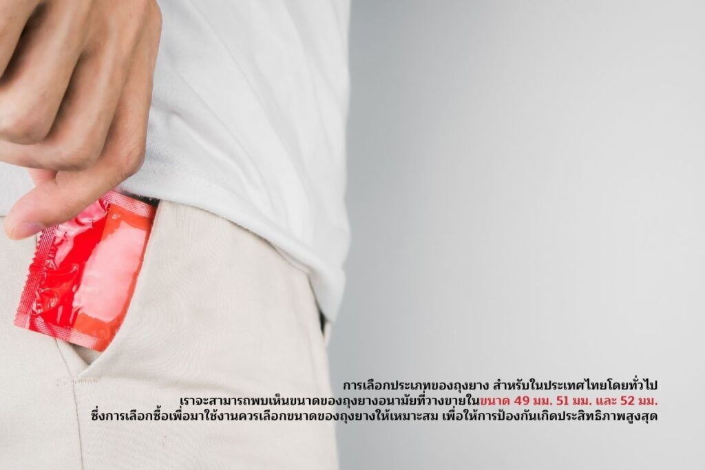 การเลือกประเภทของถุงยาง
