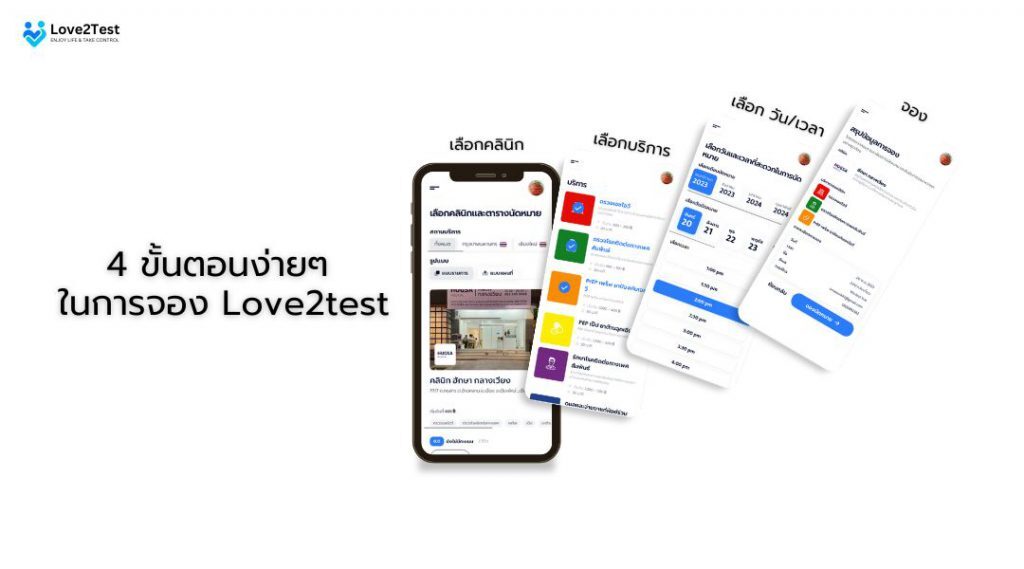 4 ขั้นตอนง่ายๆ ในการจอง Love2test
