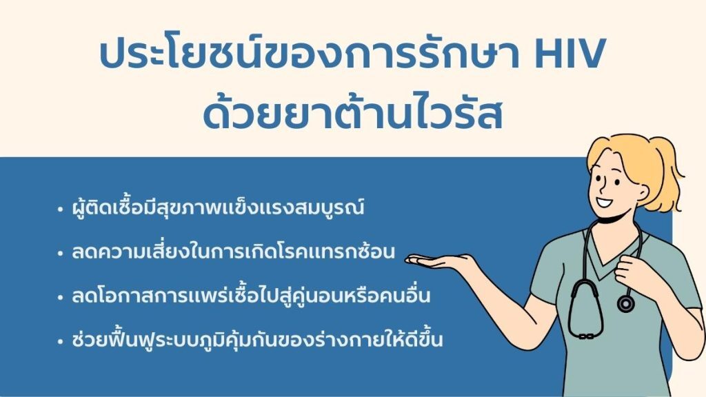 ประโยชน์ของ การรักษา HIV ด้วยยาต้านไวรัส