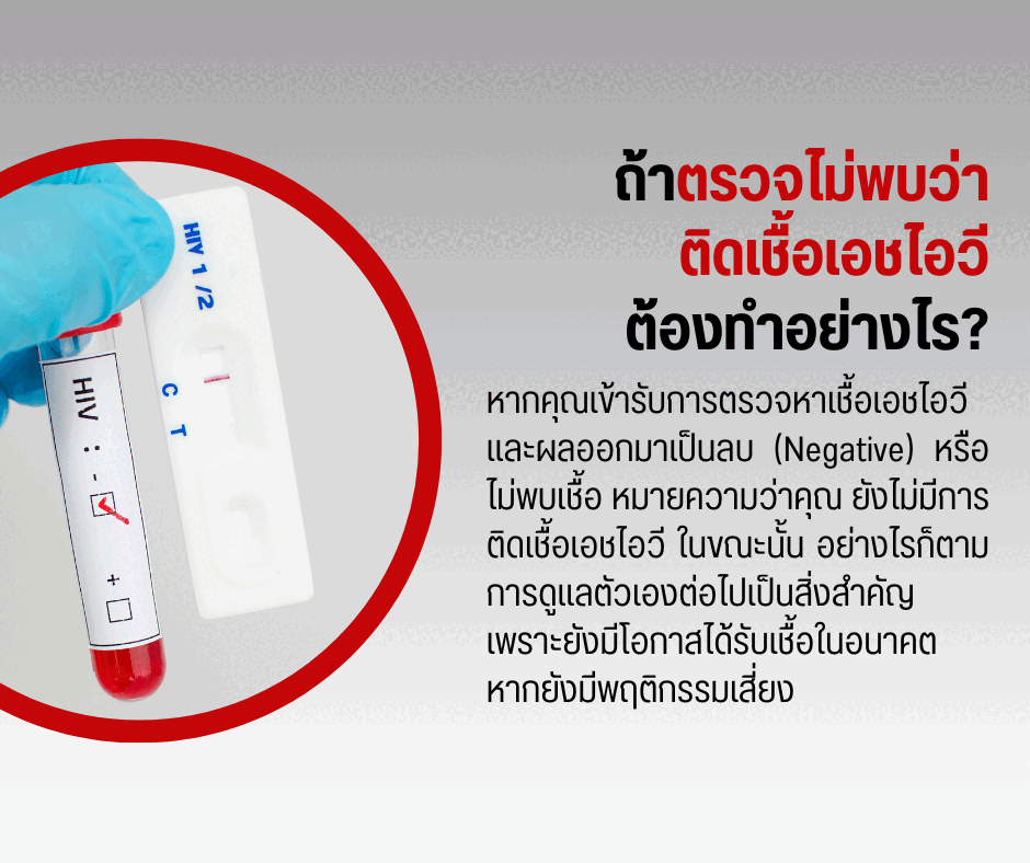 ถ้าตรวจไม่พบว่าติดเชื้อเอชไอวีต้องทำอย่างไร?