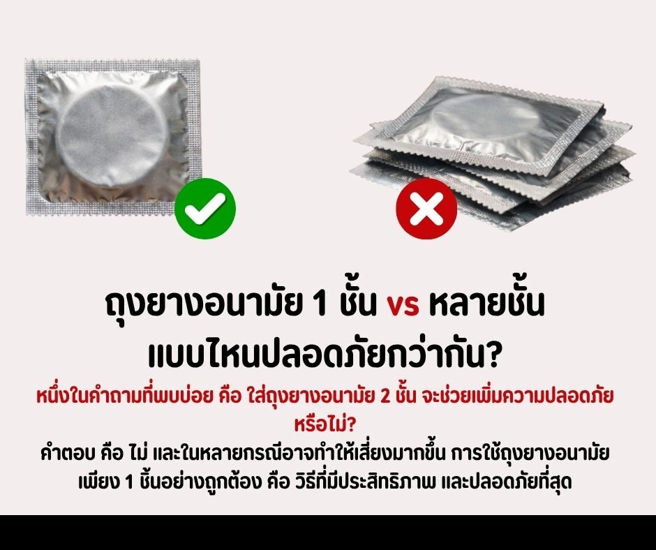 ถุงยางอนามัย 1 ชั้น vs หลายชั้น แบบไหนปลอดภัยกว่ากัน