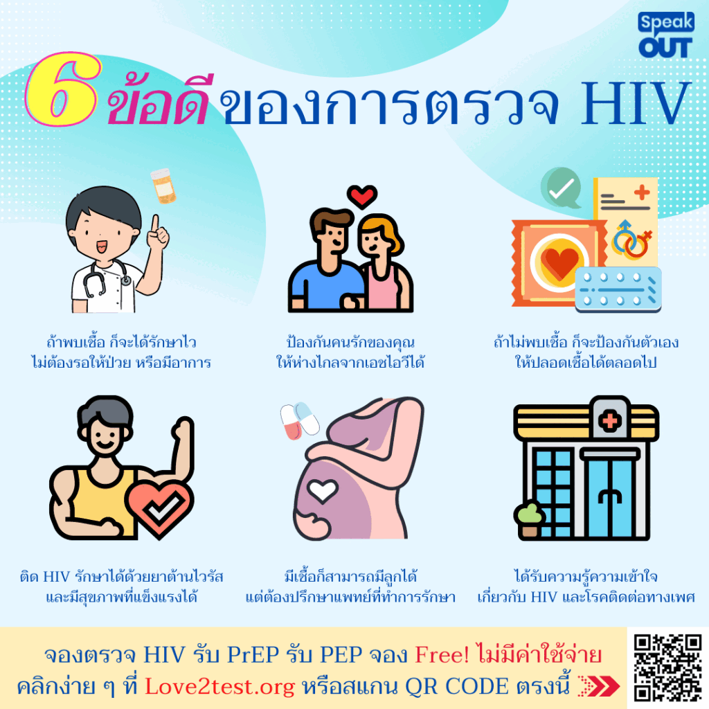 6 ข้อดีของการตรวจเอชไอวี
