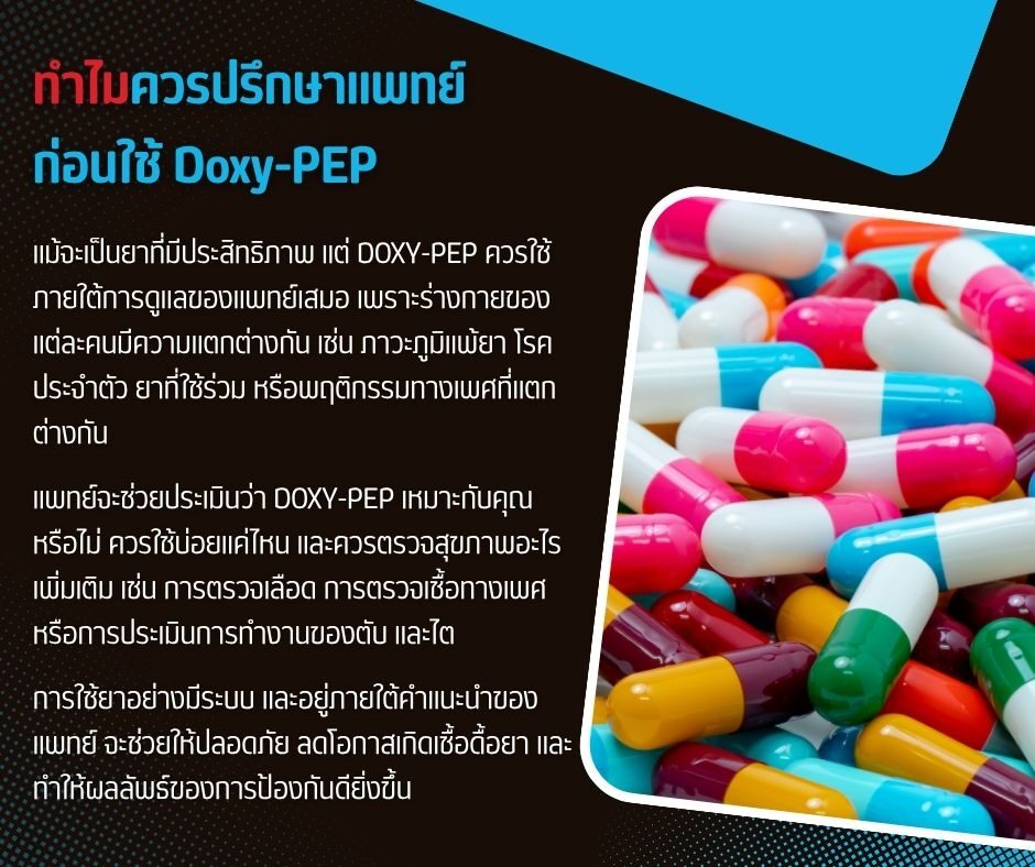 ทำไมควรปรึกษาแพทย์ก่อนใช้ Doxy-PEP