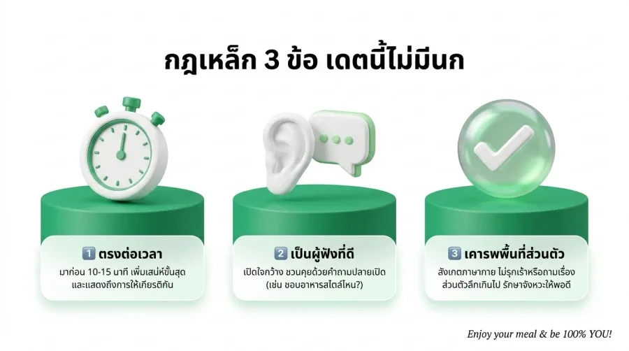 กฎเหล็ก 3 ข้อ เมื่อนัดเดตที่ ร้านอาหารเกย์