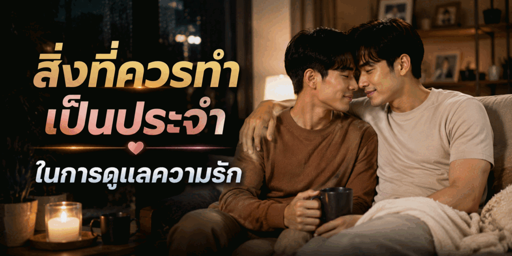 สิ่งที่ควรทำเป็นประจำ ในการดูแลความรัก
