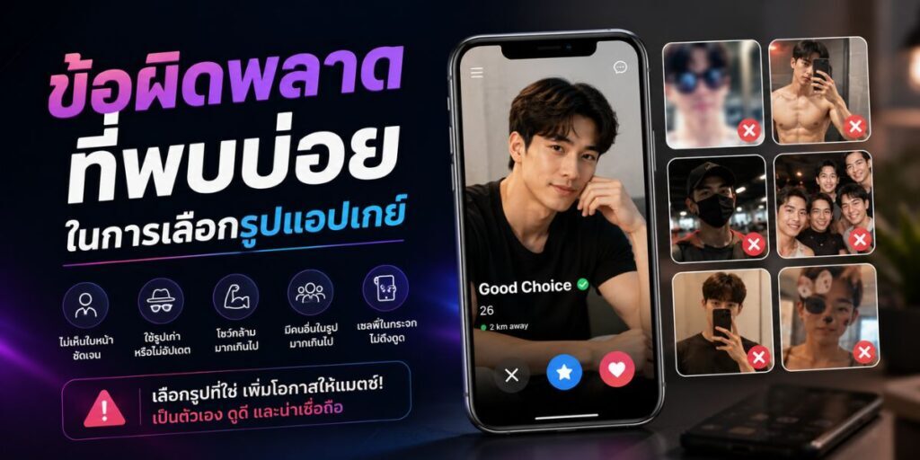 ข้อผิดพลาดที่พบบ่อยในการเลือกรูปแอปเกย์