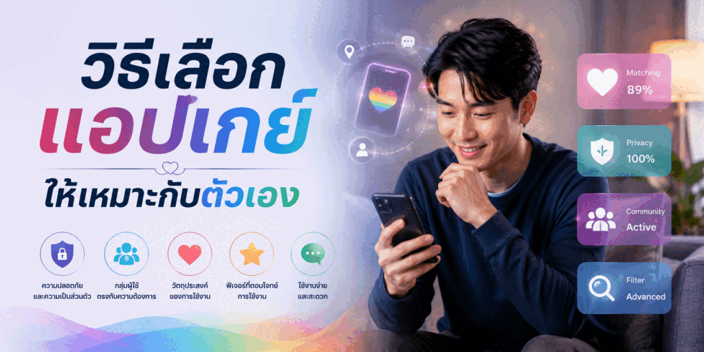 วิธีเลือกแอปเกย์ให้เหมาะกับตัวเอง