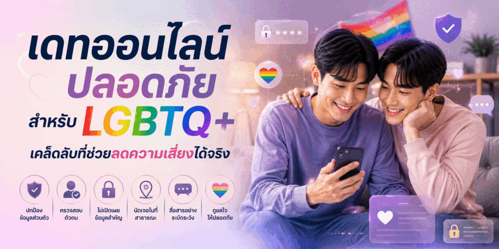 เดทออนไลน์ปลอดภัย สำหรับ LGBTQ+ เคล็ดลับที่ช่วยลดความเสี่ยงได้จริง