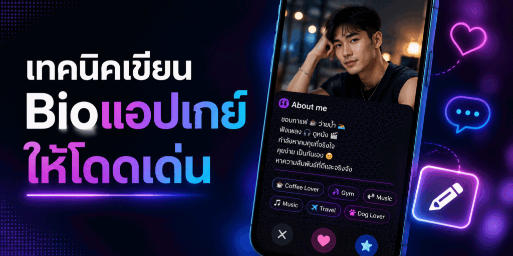 เทคนิคเขียน Bioแอปเกย์ ให้โดดเด่น