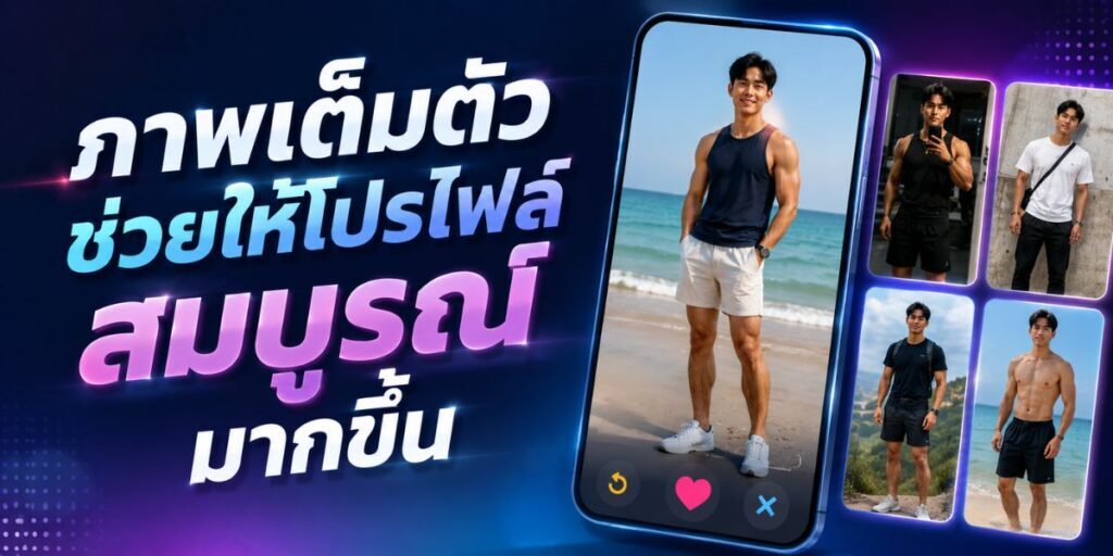 ภาพเต็มตัวช่วยให้โปรไฟล์สมบูรณ์มากขึ้น