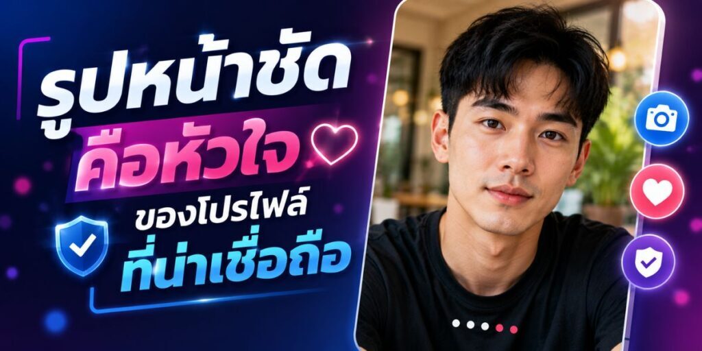 รูปหน้าชัดคือหัวใจของโปรไฟล์ที่น่าเชื่อถือ