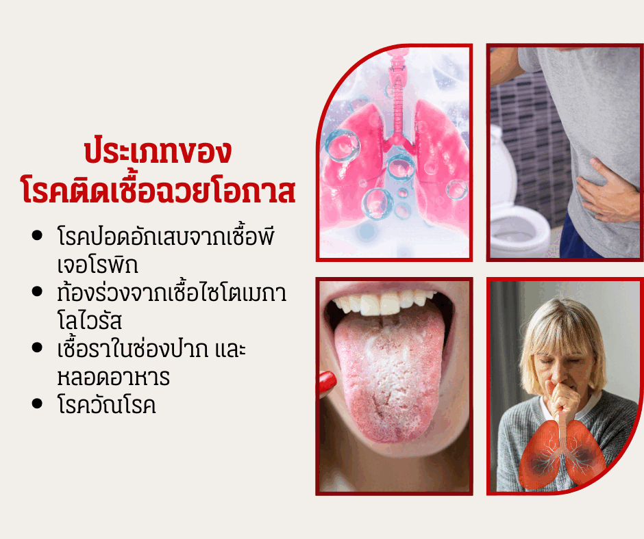 ประเภทของโรคติดเชื้อฉวยโอกาส