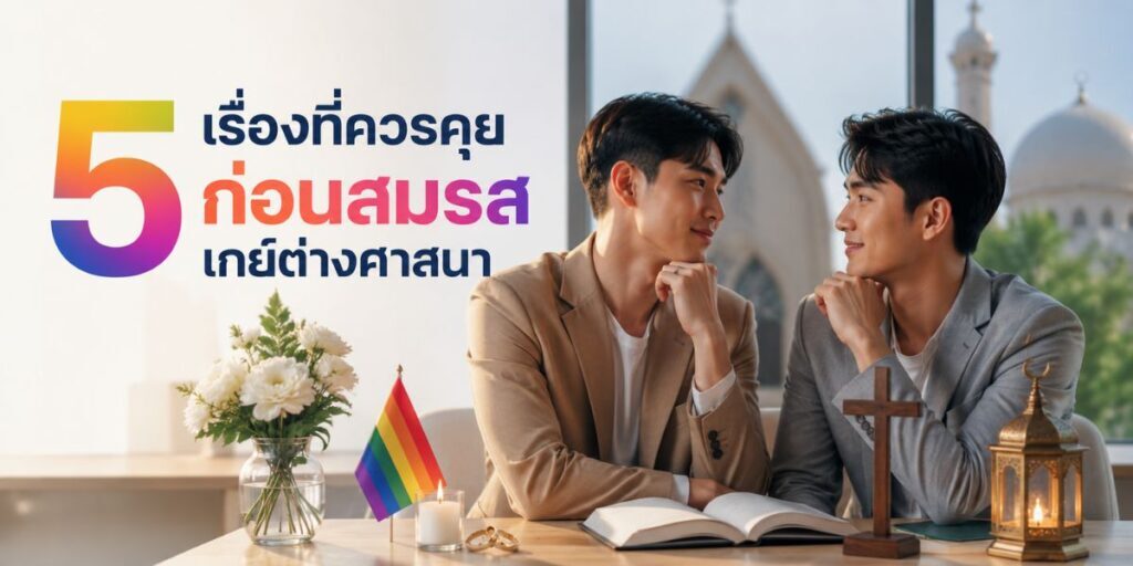 สมรสเกย์ต่างศาสนา ทำอย่างไร? คู่มือกฎหมายและชีวิตคู่ LGBTQ+ อัปเดตปี 2026