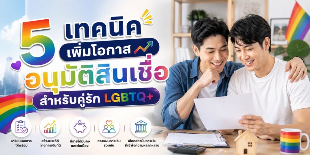 กู้ร่วมเกย์ธนาคาร ทำอย่างไร? คู่มือซื้อบ้านร่วมกันของคู่รัก LGBTQ+ ปี 2026