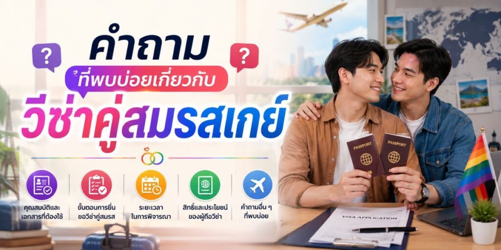 คำถามที่พบบ่อยเกี่ยวกับวีซ่าคู่สมรสเกย์