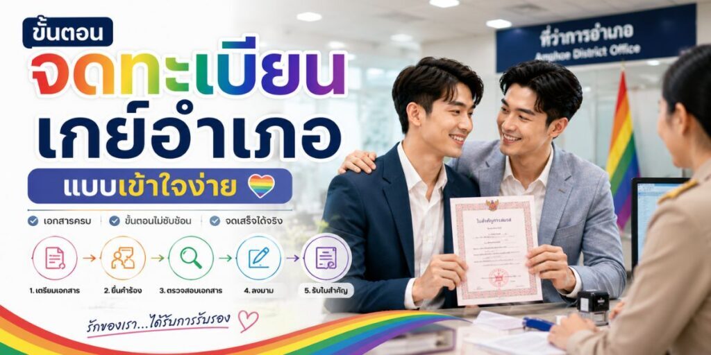 จดทะเบียนเกย์อำเภอ สรุปให้เข้าใจง่าย