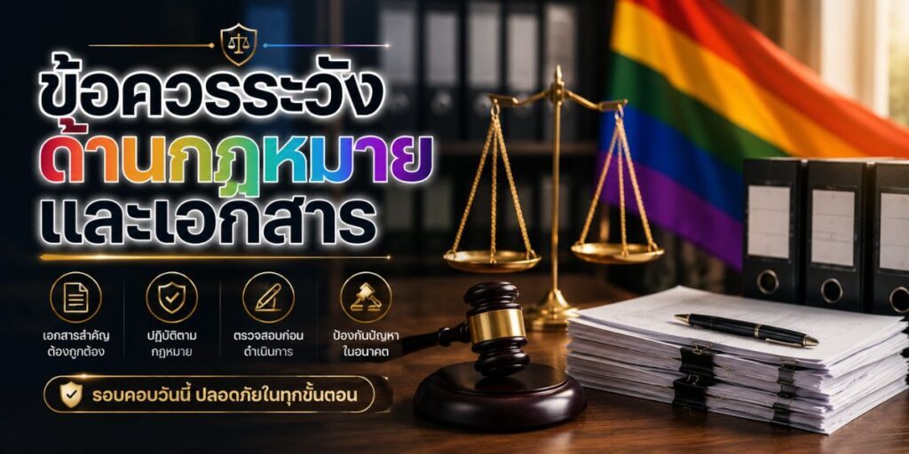 ข้อควรระวังด้านกฎหมายและเอกสาร