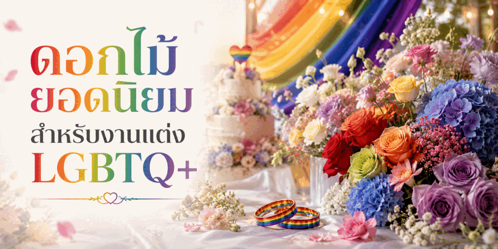 ดอกไม้ยอดนิยมสำหรับงานแต่ง lgbtq+