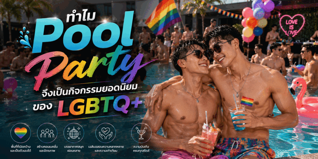ทำไม pool party จึงเป็นกิจกรรมยอดนิยมของ lgbtq+