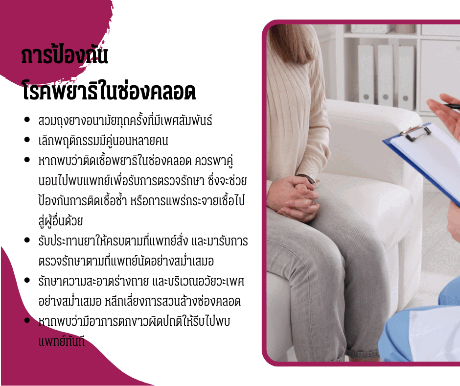 การป้องกันโรคพยาธิในช่องคลอด