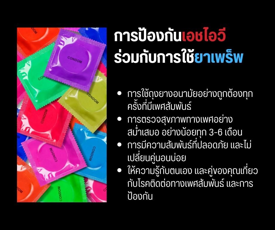 การป้องกันเอชไอวี ร่วมกับการใช้ยาเพร็พ